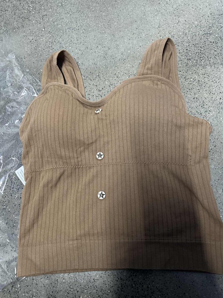 Women's Sexy Vest Button Back Small Suspender Summer Thin Design With Chest Cushion Base