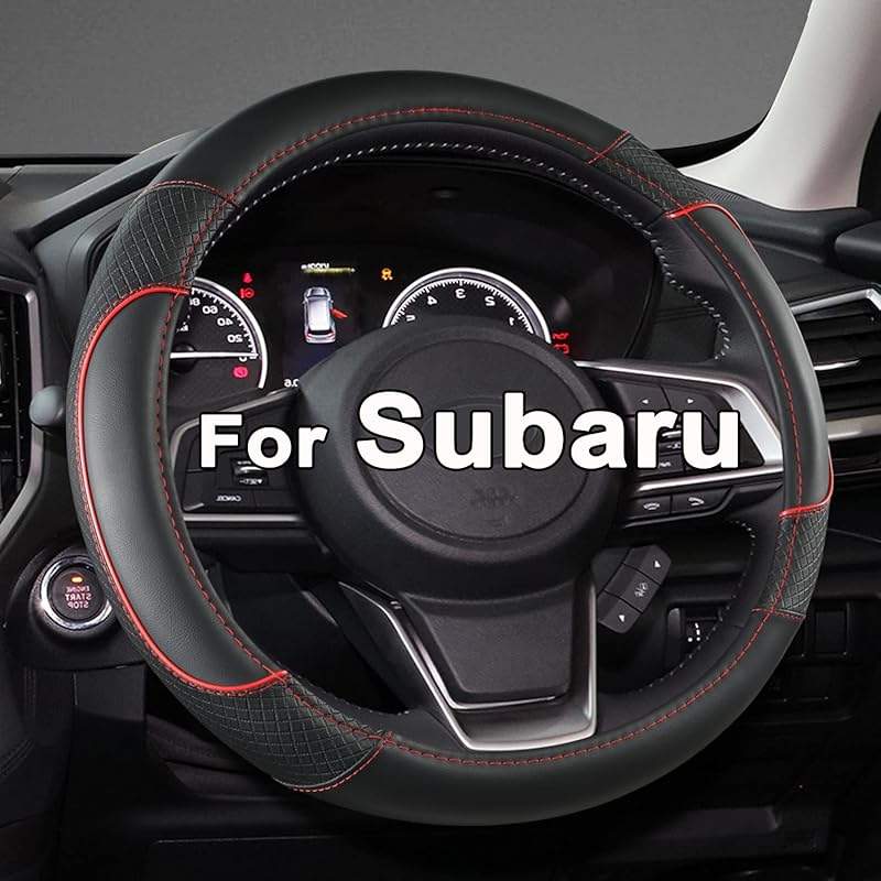 Чехол на руль ГИГАНТСКАЯ ПАНДА для Subaru Forester, Автомобильный чехол на руль для Subaru Outback и Crosstrek - Черный Round-Shaped