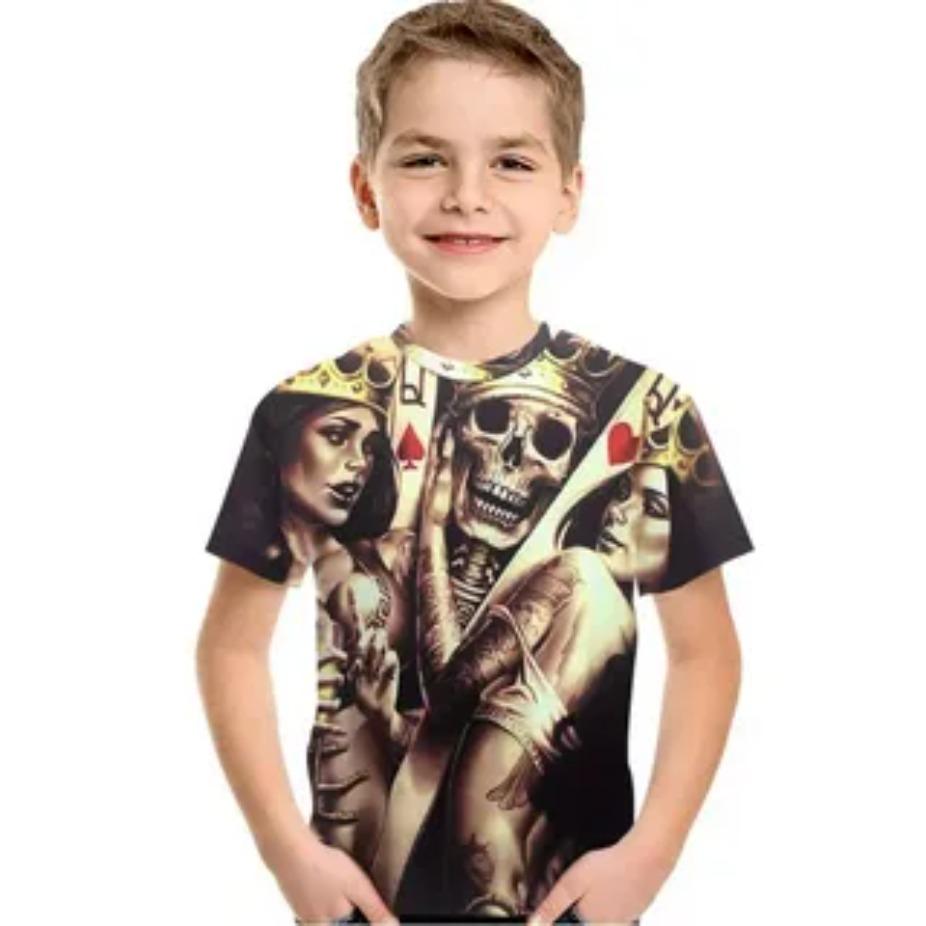 Animals Kids T-shirts O Neck Tops Polyester Casual Sportwear Comfortable Tees Short Sleeve 3d Print T Shirt