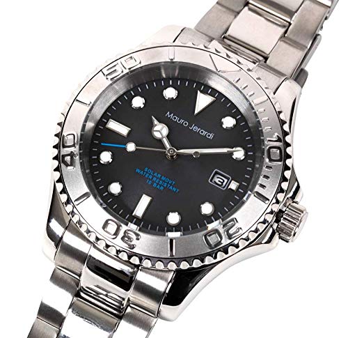 Solar 3 Hand Date 10 ATM Water Resistant Silver [Mauro Geraldi] MJ061-3 Men's