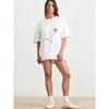 Oversized T Shirt Black Safety Pin Print With Text Casual Streetwear For Women