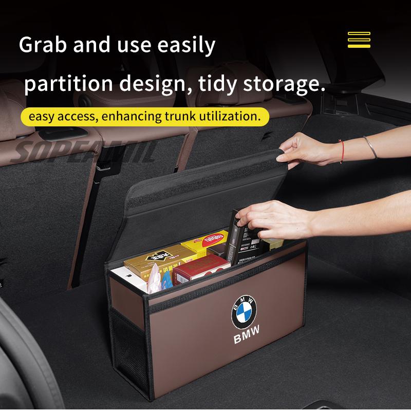 Car Trunk Storage Box Organizer Foldable Stowing Tidying Bag For BMW E39 E46 E60 E90 F10 F15 F20 F25 F30 G20 G30 X1 X3 X4 X5 X7