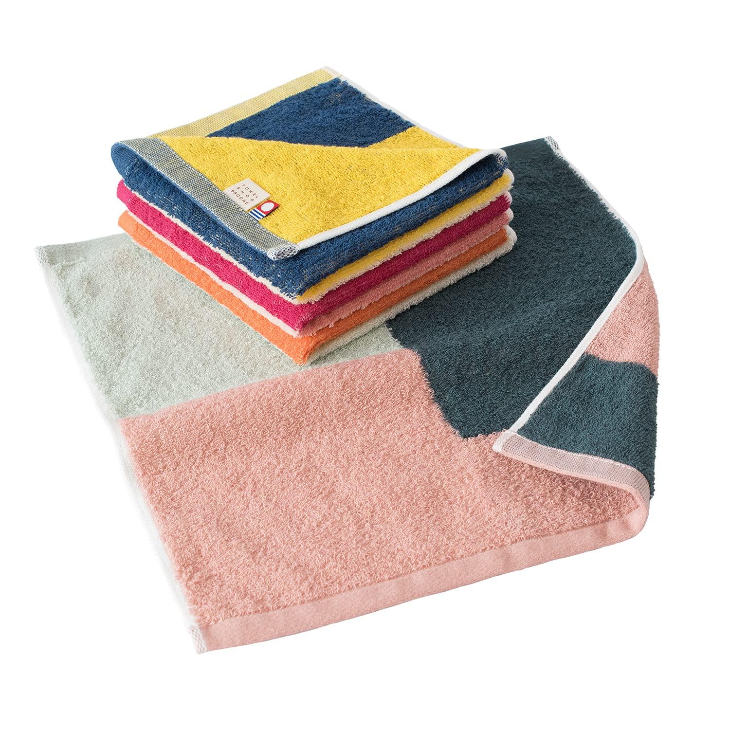 

Bloom Imabari Certified Hand Set of Cocktail Handkerchief Made in Japan Towels, 4, Towels, Absorbent, Quick-Drying, 100% Cotton, Towels, 34x34cm, (All