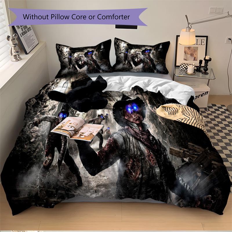 Zombie Adventure Print 3Pcs Bedding Setduvet Cover With 2 Bedropillowcase Home Birthday Gift