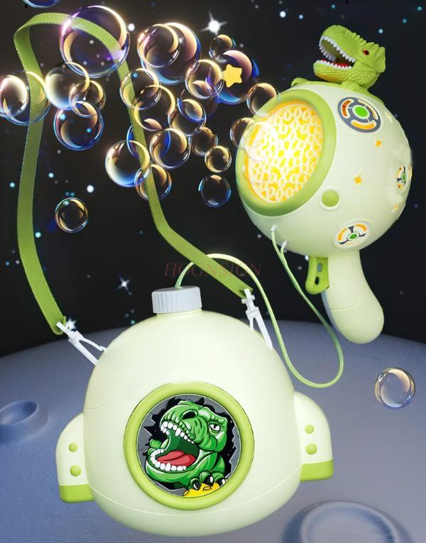New Electric Handheld Fully Automatic Bubble Blowing Gun Planet Bubble Machine Children'S Toys