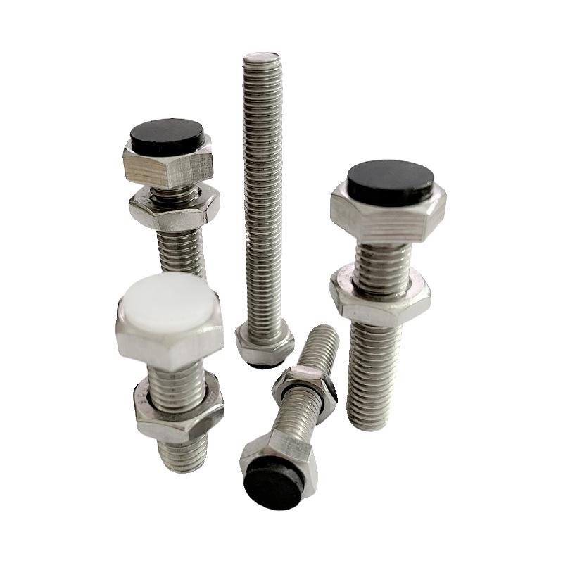 Stainless Steel Hex Head Polyurethane Stop Bolt Anti-Collision Adjustment Screw TDB71