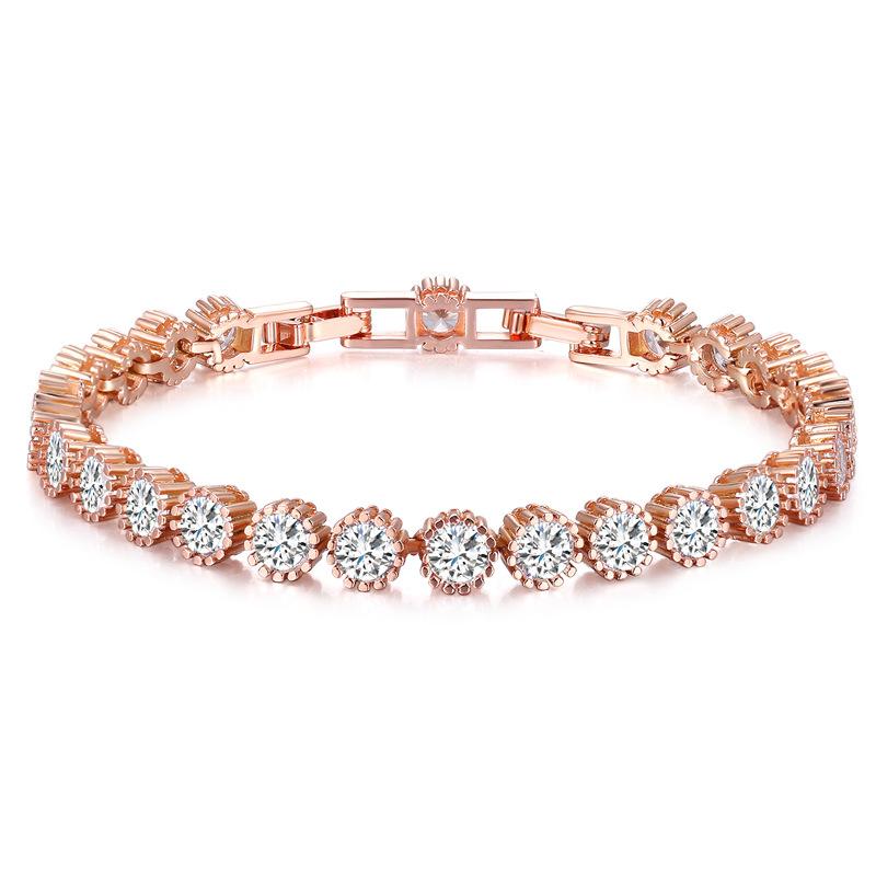 Romantic Diamond Crown Bracelet, Sweet Zircon Jewelry