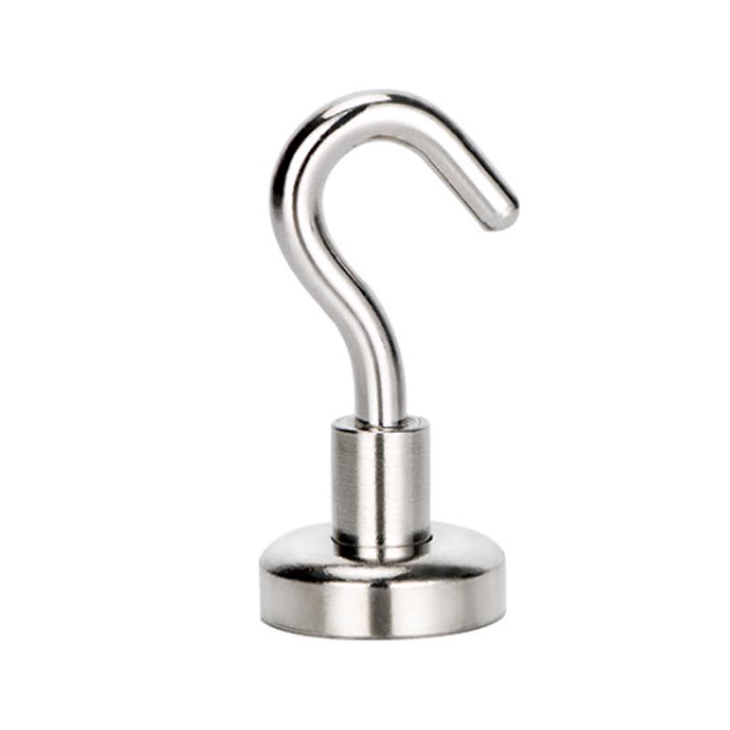 Strong Neodymium Magnetic Hooks - Nickel-Plated, No-Drill, D16 Suction Cup