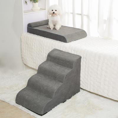 Scări detașabile pentru câini 5 trepte Rampă Canapea Pui Câine bătrân Scară detașabilă antiderapantă Canapea și pat înalte Accesorii pentru animale de companie, Scară combinată