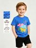 Summer Kids' Short-Sleeve Animal Print T-Shirt - European & American Style, Round Neck for Small & Medium Children