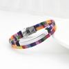 European & Korean Bohemian Multi-color Yabu Stainless Steel Woven Couple Bracelet