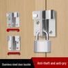 Thickened Stainless Steel Anti-Theft Pet Cage Door Bolt with Padlock