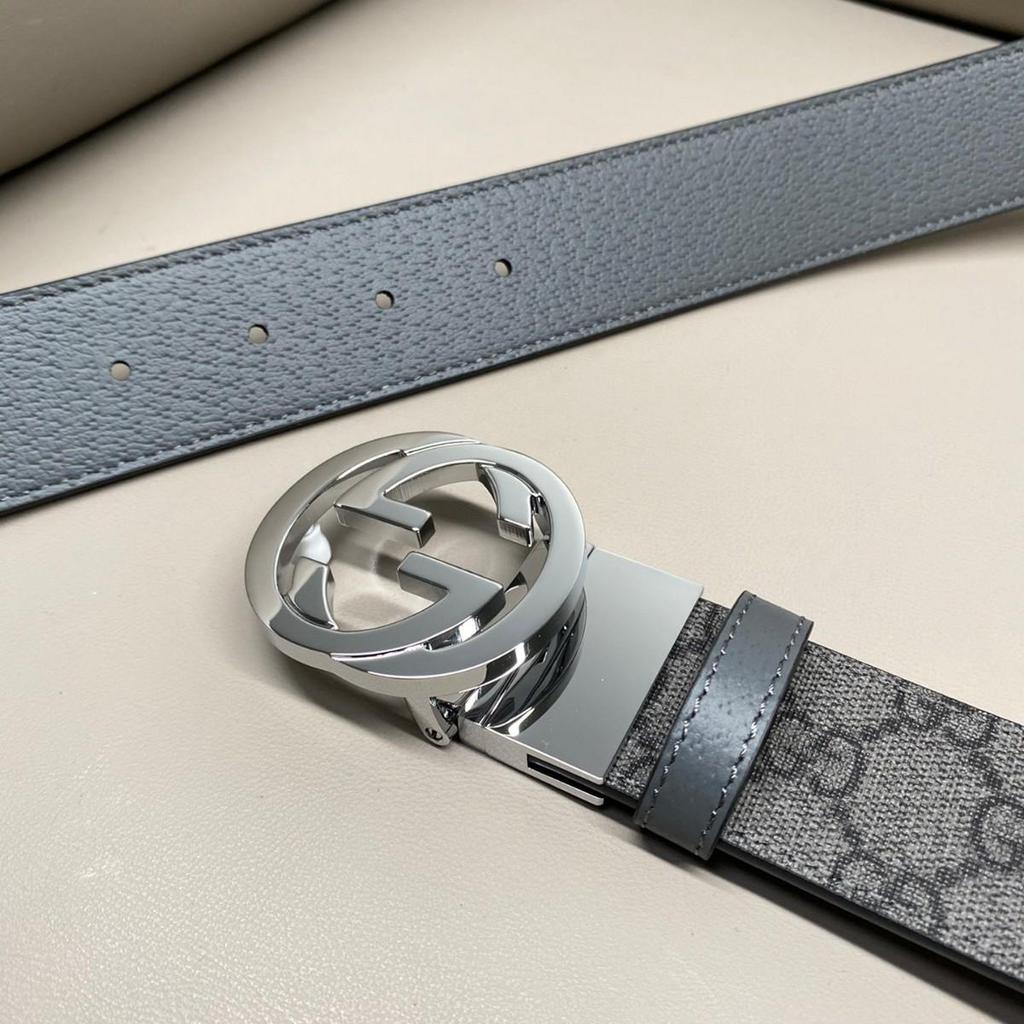 Cinturón de Cuero Estilo Coreano Unisex con Hebilla Lisa Doble G - Accesorio de Moda Versátil