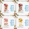 Red Gold Tone Window Cling Static Cling Glass Decal Christmas Theme Holiday Decal  Store Front