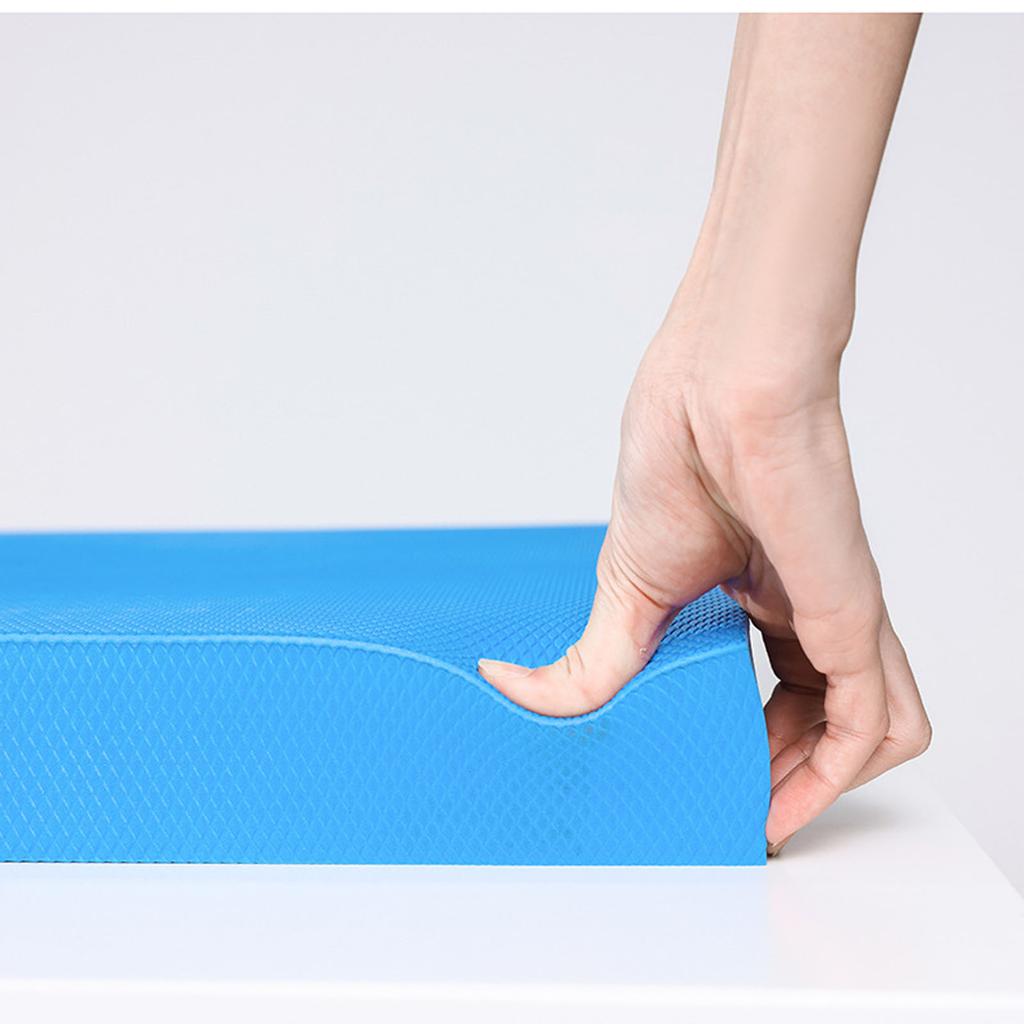 TPE Balance Training Foam Pad Flat Support Soft Cushion High Rebound Exercise Fitness Yoga Mat Azure Blue