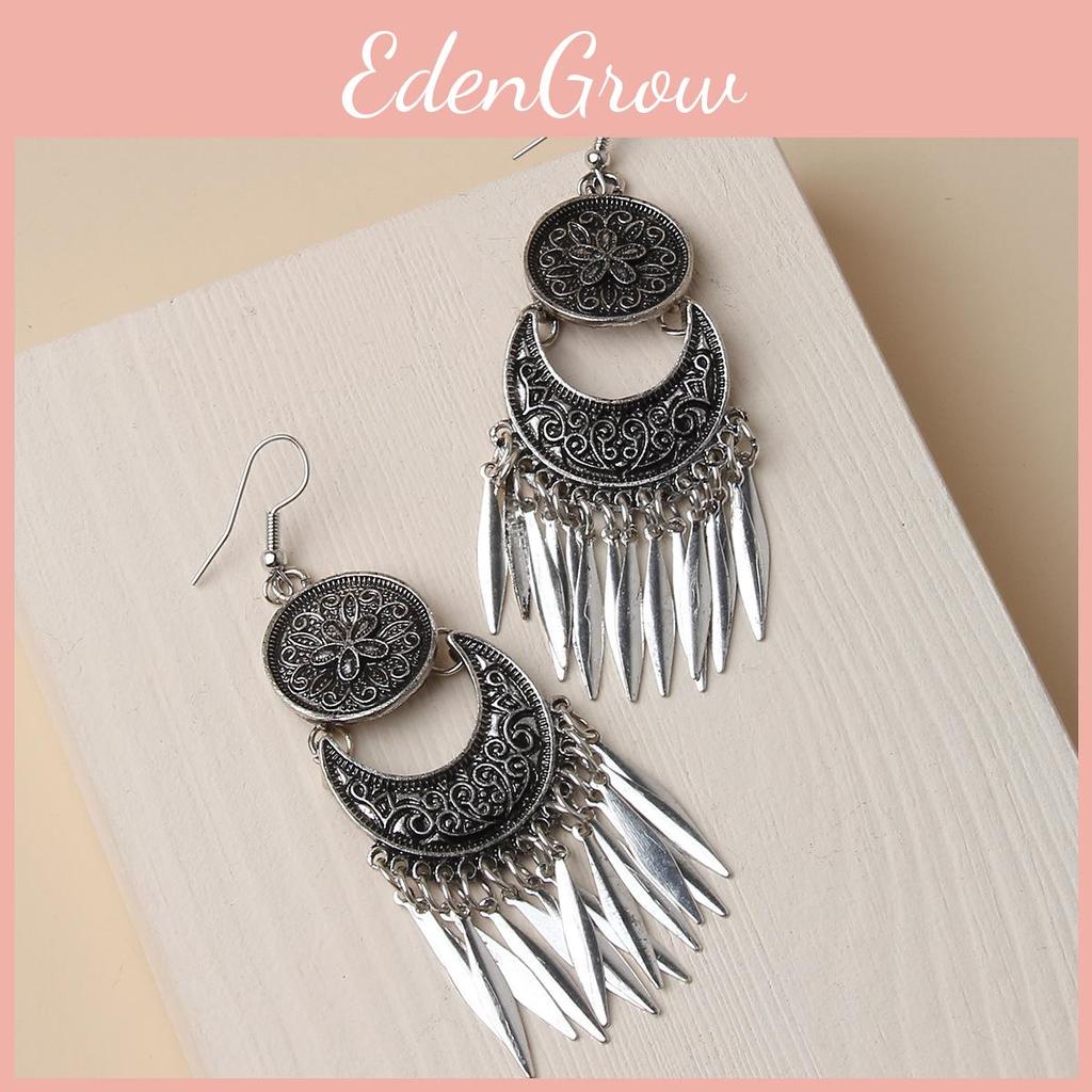 Earrings Geometric Metal With Silver Tone For Casual And Formal Wear Party