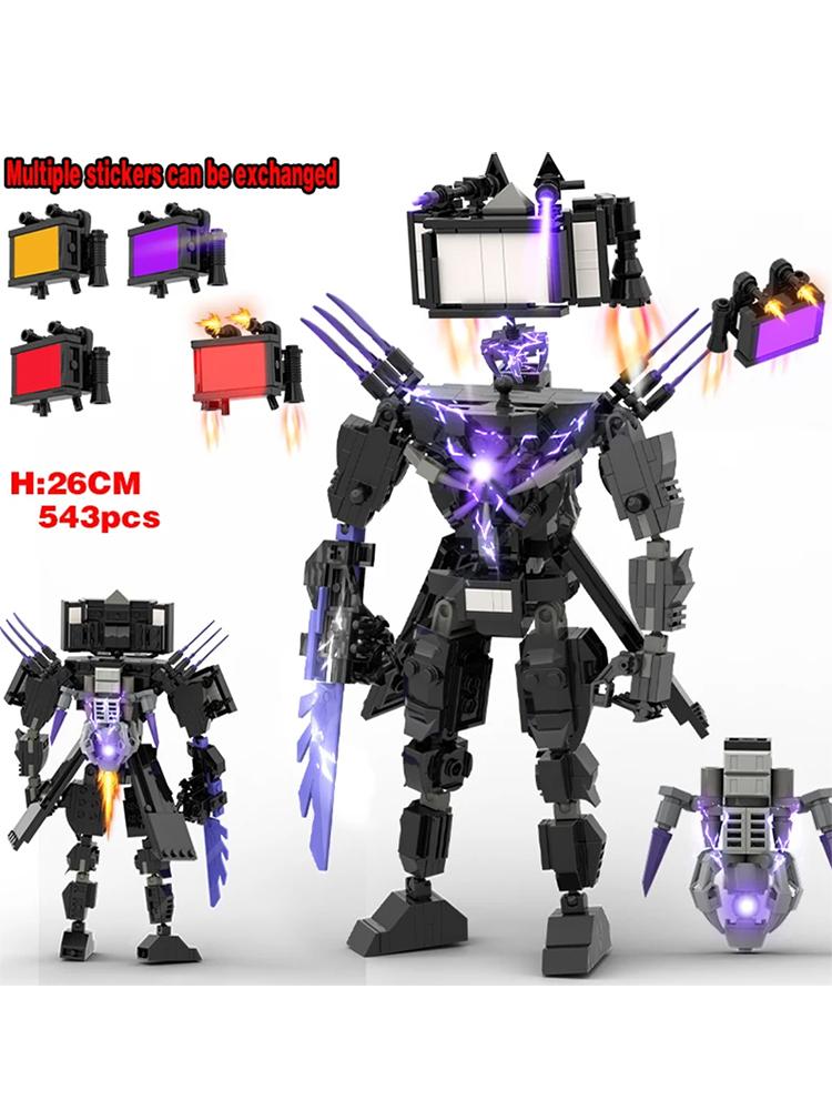 Skibidi Toilet Titan Speakeman, TV Man, Cameraman Baustein-Set - 445 Teile Sammelfigur Bauspielzeug für Kinder