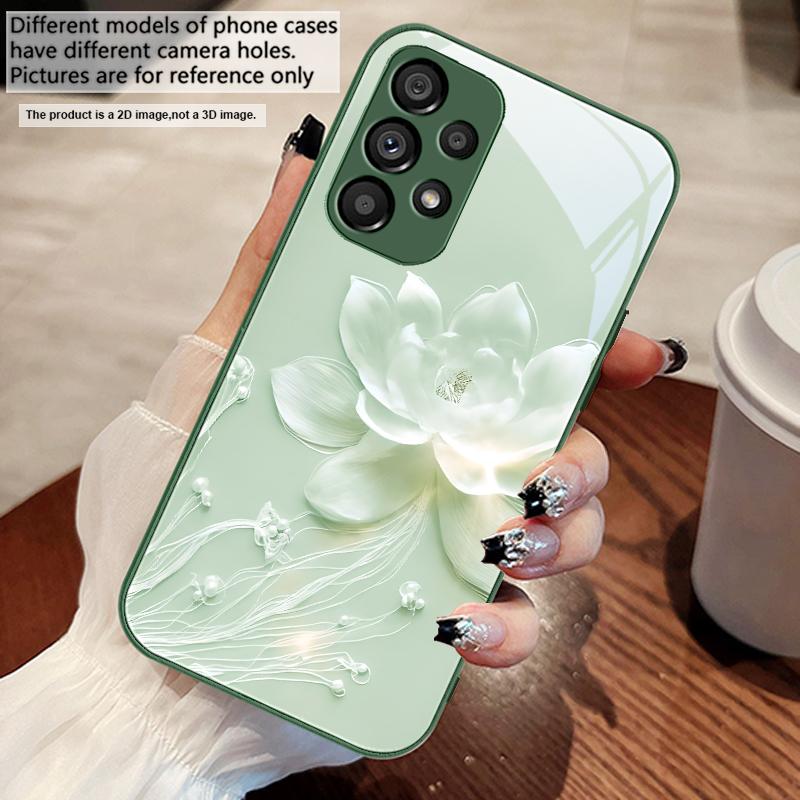 Mgliste i delikatne kwiaty Do Samsung S25 S25 Edge S25Ultra S8 9 S10 20 U ltra S21 Pro 22 Plus S23 FE S24 Ultra Szklane Etui na Telefon