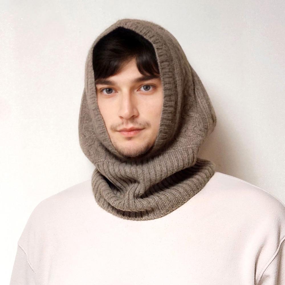 Nibada 8003 100% Cashmere Unisex Balaclava Brown