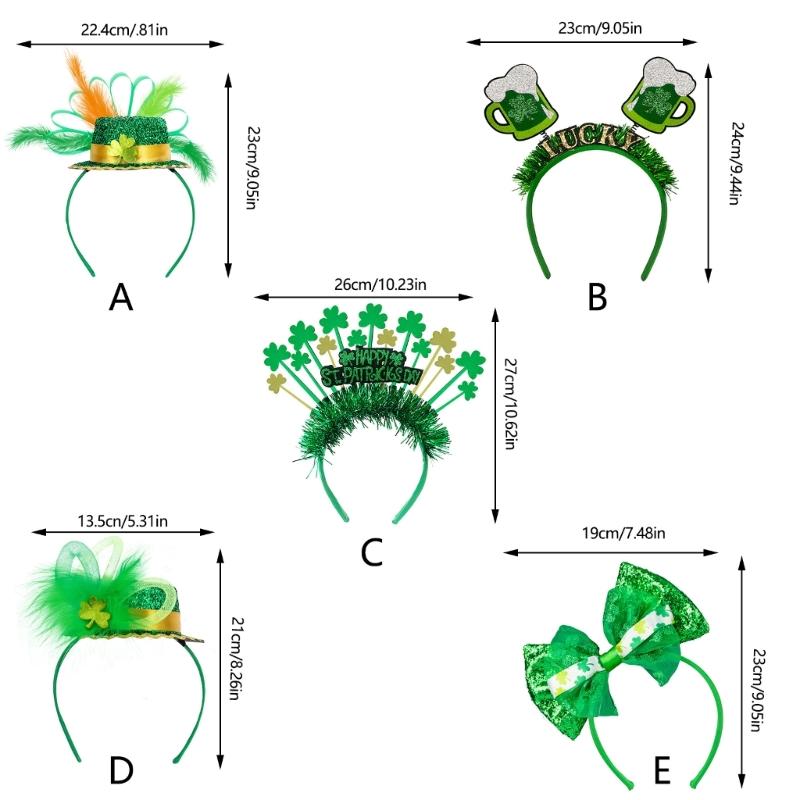 Festival Irish Themed Plastic Hair Band for Saint Patrick's Day Celebrations Comfortable Lightweight Headwear Accessory