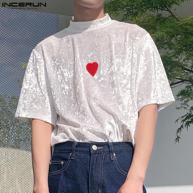 

INCERUN Белые летние мужские футболки с короткими рукавами и принтом