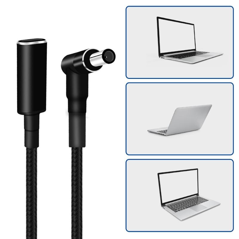 PD 100W DC6544 To USB C Cable 6.5x4.4mm Male Input To Type C Male Power Charging Cable with PD Chip