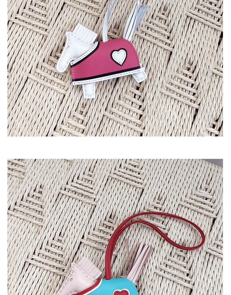 Love Heart Leather Pony Charm Keyring & Ornament Cape