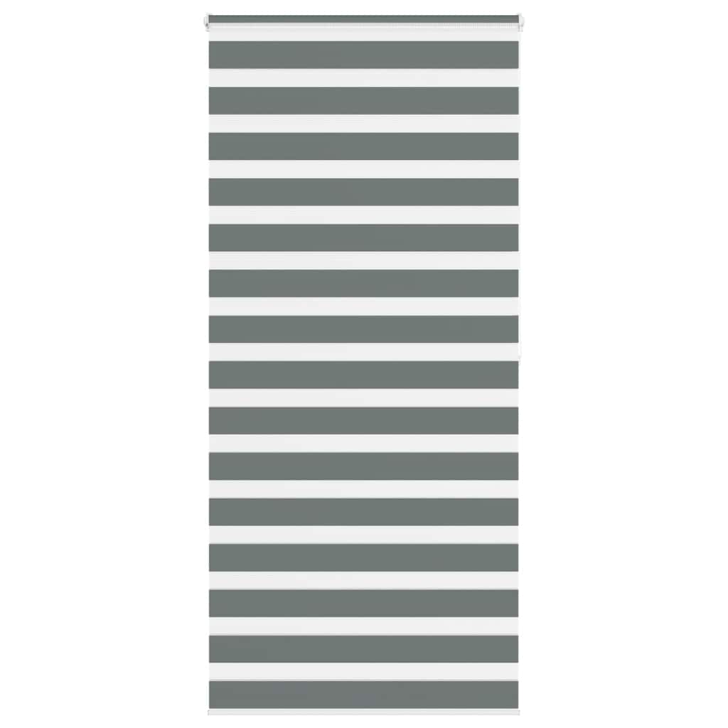 Zebra Roller Blind, Dark Grey, Fabric Width 110.9Cm, Polyester