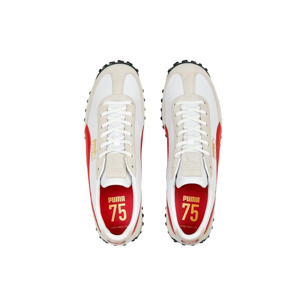 Puma Easy Rider 2 75Y Leather Textile Lightweight Comfortable Low-Top Casual Shoes Men sneaker Gray White Red 393332-01