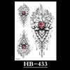 Flower Sketch Tattoo Sticker, Black And White Half Arm Tattoo Sticker, Waterproof And Sweat Proof Tattoo