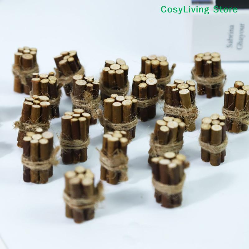 1/3/5Pcs Firewood Pile Wood Set Miniature Model Home Decoration Creative Food Play Kitchen Simulation Ornaments
