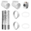 High Efficiency Space Saving Dryer Vent Connector 90 Degree Dryer Vent Elbow with Hose Quick Connecting Exhaust Hose