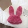 Cute Pullover Furry Cap Warm Plush Winter Beanies Fashion Bunny Ear Hat  Outdoor