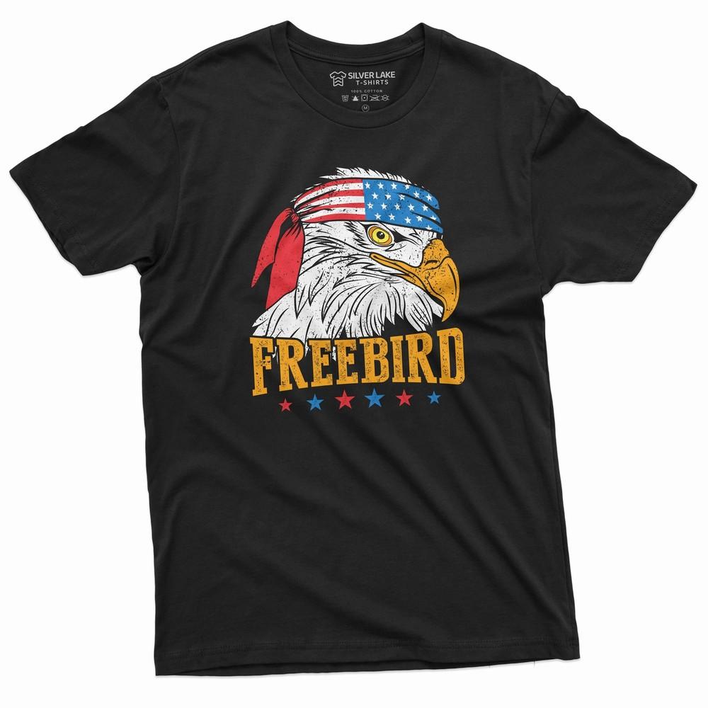 

Men s 4th of July Patriotic T-shirt Eagle bandana cool independence day Shirt 4XL