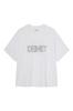 DEINET Star Trim Dyeing T-Shirts In White