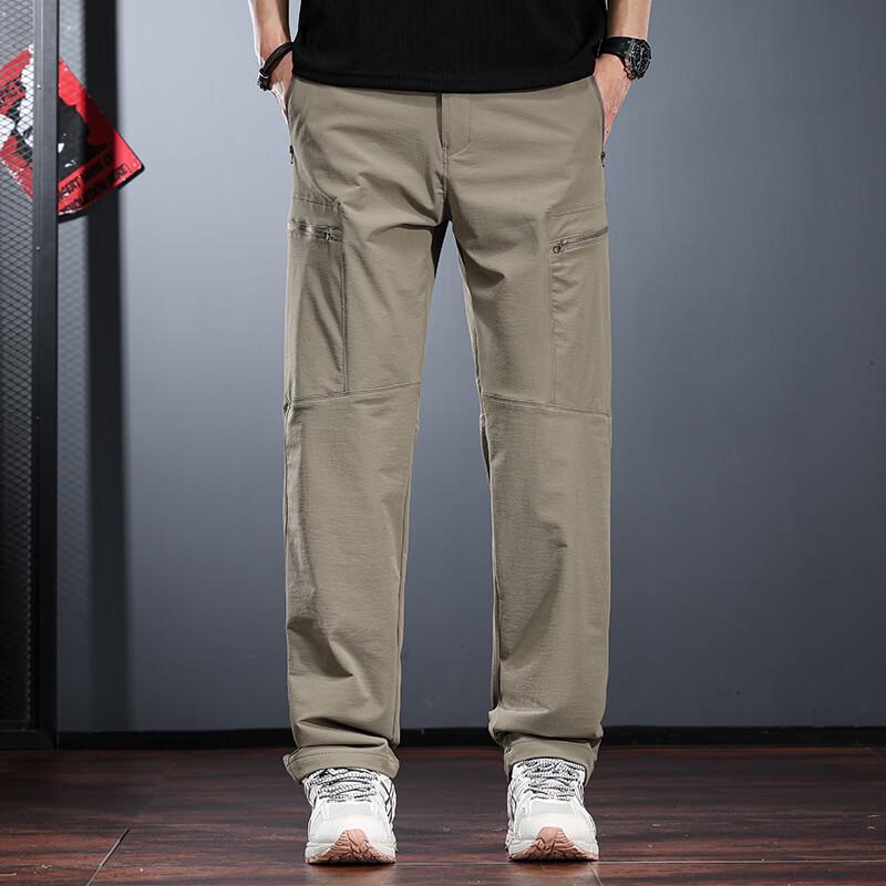 Jeleino Men's Waterproof Stretch Straight-Leg Outdoor Softshell Pants