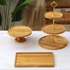 Forest Style Bamboo Wood Cake & Dessert Stand Set