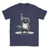 Retro Raccoon Rock Music Gift Unisex Kids Women Funny Raccoon Cotton T Shirt For Unisex Summer  Vintage T Shirts Oversized Cheap Tops