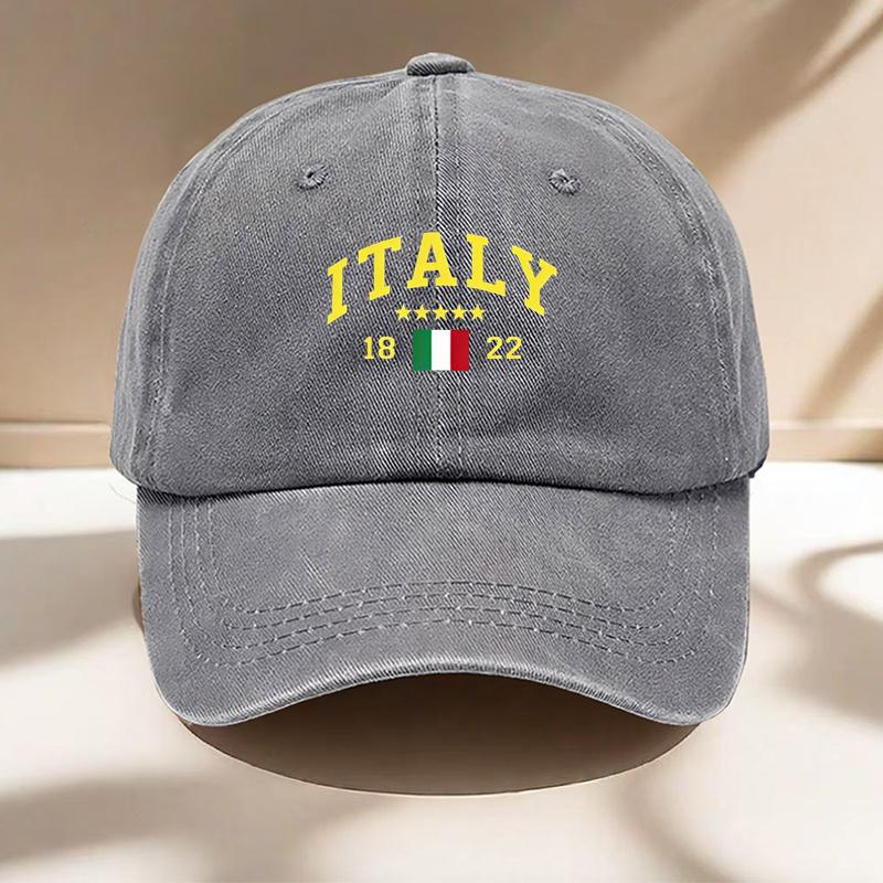 Streetwear Sun Protection Casual Cap Vintage Italy 1822 Baseball Cap Men Women Retro Washed Distressed Dad Hat Adjustable Cotton