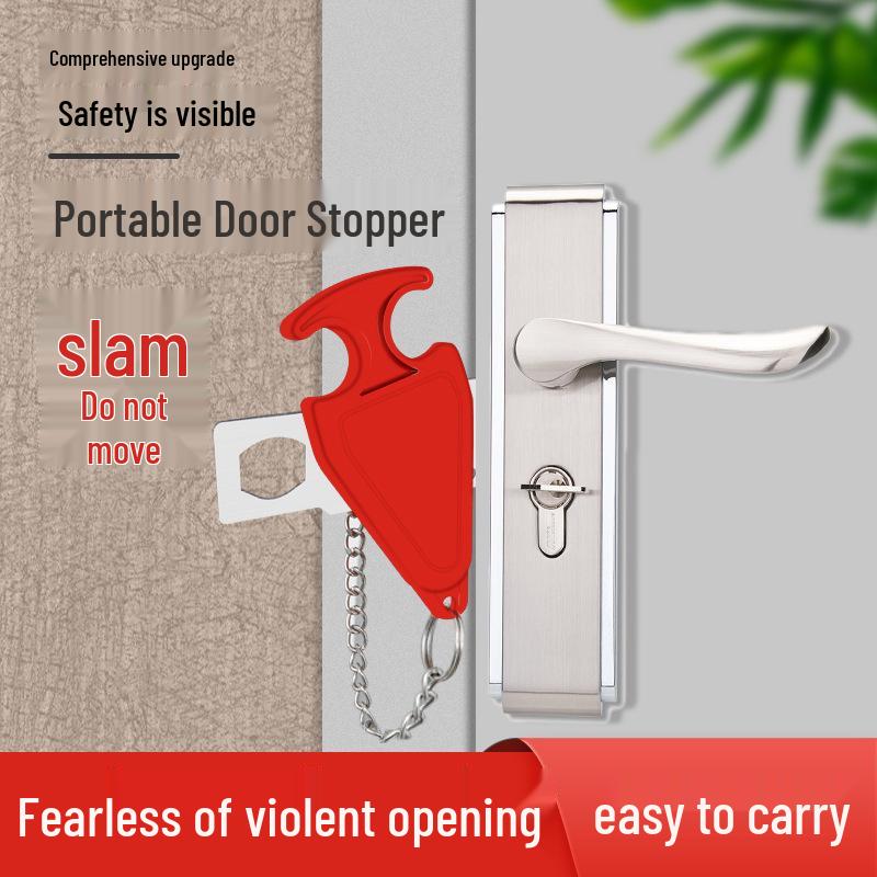 Tragbares Anti-Diebstahl-Reise-Türschloss & Stopper