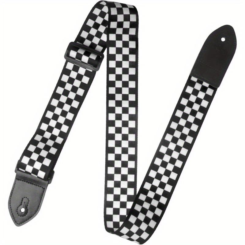 Unisex poszerzany i pogrubiony poliestrowy pasek do gitary/basu - Styl folk, konstrukcja bez dziurkowania