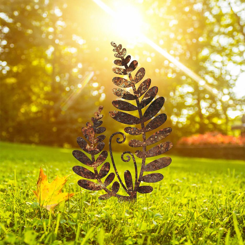 1Pc Iron Flower Decoration Ground Inserts, Country Style, Garden Piles, Suitable for Outdoor, Backyard, Lawn and Garden Decorations