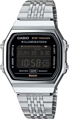 CASIO Zegarek cyfrowy Mobile Link Bluetooth wyposażony ABL-100WE-1B Krokomierz Unisex Srebrny odwrócony LCD Model zagraniczny [Import równoległy]