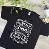 1987 Birthday T Shirt - Funny Vintage Style Bday Top - Birth Date Year - Cool Gift Tee Ideas for Husband, Dad, Mum, Father's Day, 713