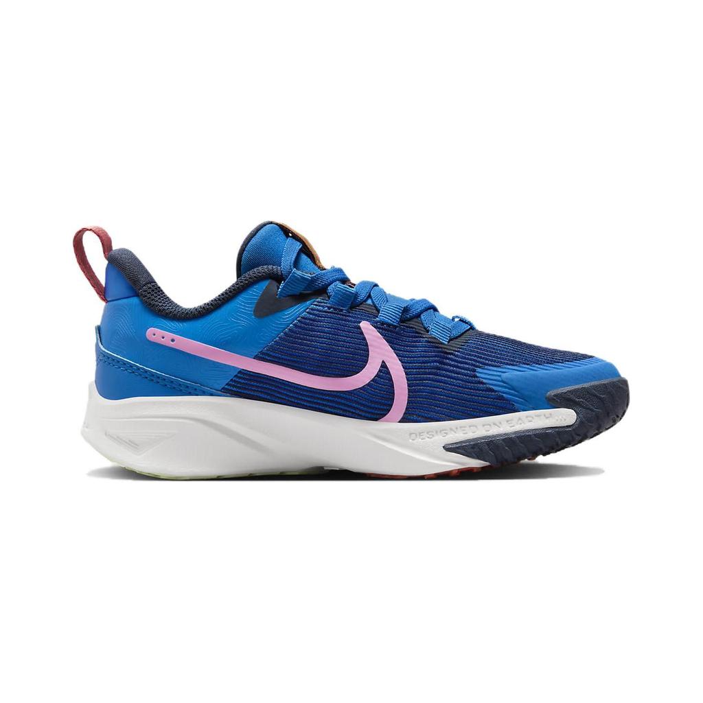 Nike Star Runner 4 Comfortable Slip Resistant Cushioning Breathable Low Top Kids' Running Shoes Blue Kids' DZ4491-400