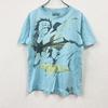 ONE PIECE Luffy T-Shirt XL Light Blue Big Print Anime Tee Vintage Style Japan