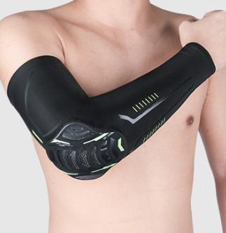 Adults Sports Football Volleyball Protective Gear-Breathable Honeycomb Crashproof Arm Elbow Brace Custom Polyester Spandex