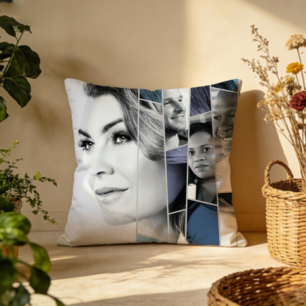 Popular GGGreys Anatomyful Cushion Cover Versatile DoubleSided Pillow Case Fit for Sofa Bed Car  Daily Decor
