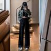 Overalls women's spring and autumn summer new high waist loose drape ruffian large size casual wide-leg sweatpants