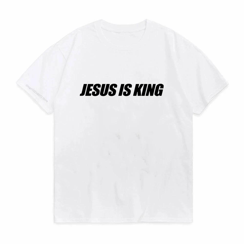 Jesus Is King TShirt Unisex Casual God Is Good Tshirt Female Christian Based Clothing Faith Tee Shirt Cotton Short Sleeve Tees